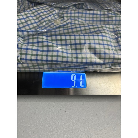 Vineyard Vines Gingham Button Down Shirt Men's Large Blue Green Long Sleeve - Picture 9 of 9